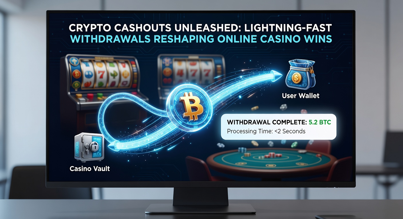Comparative chart graphic depicting traditional bank wire delays versus instant crypto wallet transfers in online casino payouts