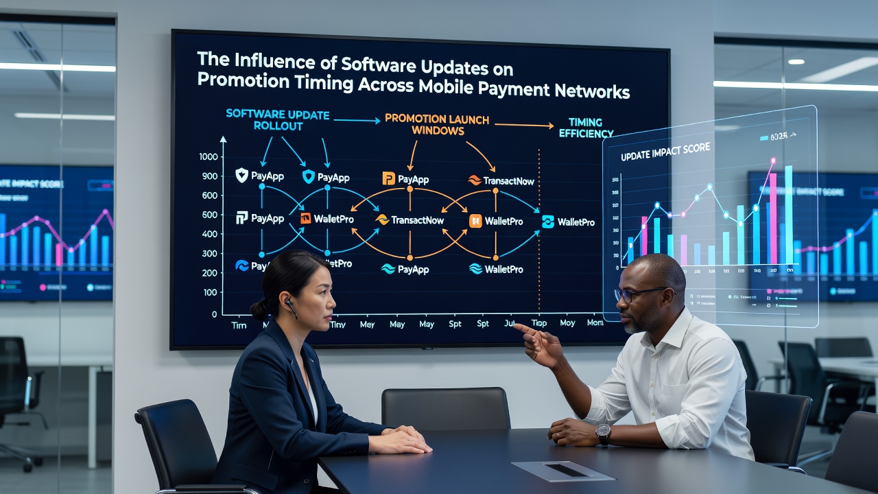 Software update deployment timeline affecting mobile payment promotion schedules
